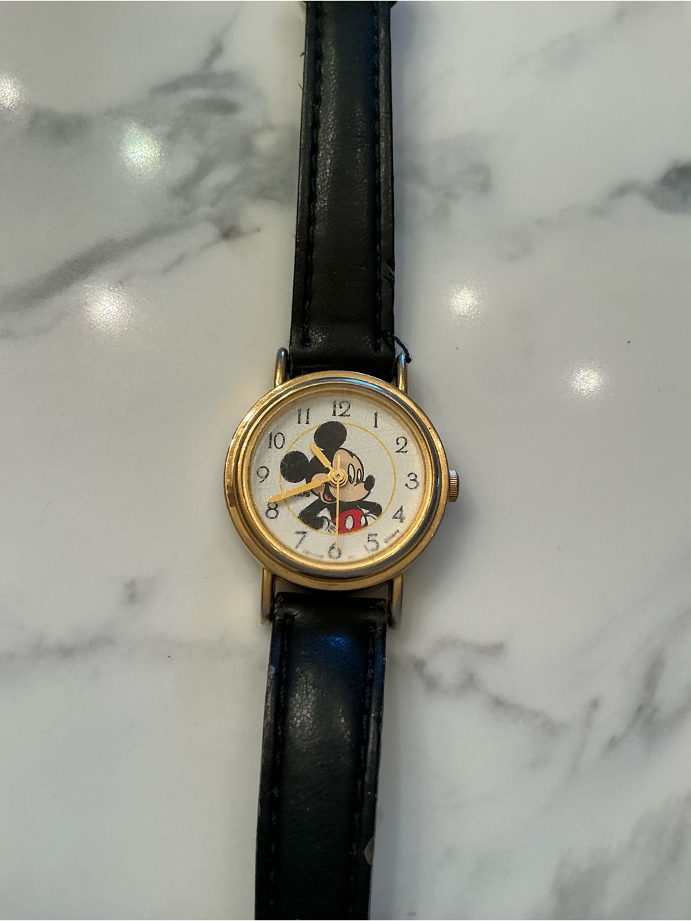 Disney Kids Mickey Mouse Watch in Black and Gold